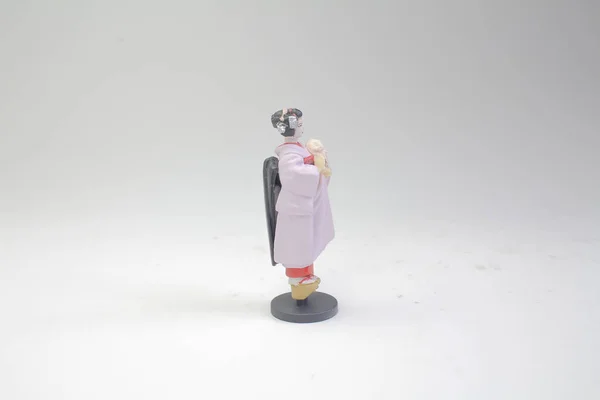Die Puppe Der Japanischen Figur Auf Dem Display — Stockfoto