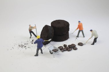 Kahve yapma ekibi. Makro fotoğrafı.