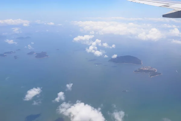 View Plane Hong Kong City Scape — Stock Photo, Image