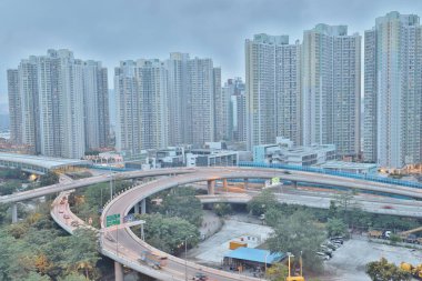 otoyol ve köprü Şehir trafiği görünümü