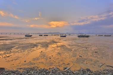 Sunset beach içinde hong kong Lau çıtını Shan