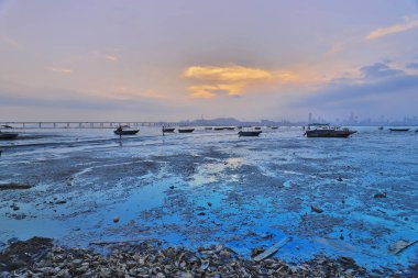 Sunset beach içinde hong kong Lau çıtını Shan