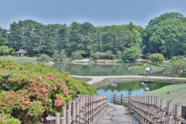 bir Korakuen; Okayama Japon bahçesinde; Japonya