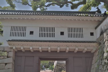 Okayama Castle Japonya 'da kale Kulesi