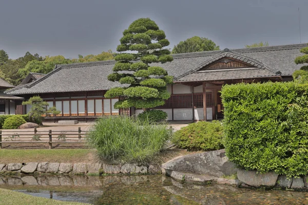 Μια Korakuen Ιαπωνικό Κήπο Οκαγιάμα Ιαπωνία — Φωτογραφία Αρχείου
