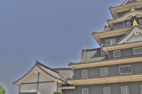 Οκαγιάμα Κάστρο Και Κανάλι Στην Πόλη Οκαγιάμα — Φωτογραφία Αρχείου