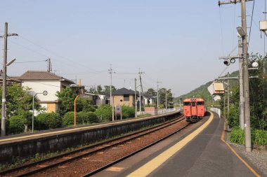 Bizen ICHINOMIYA istasyonunda Okayama Japonya