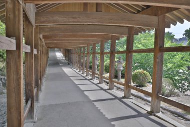 Okayama 'daki ünlü Kibitsu Jinja tapınağında.