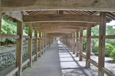 Okayama 'daki ünlü Kibitsu Jinja tapınağında.