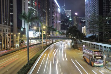 Gloucester Road Wan Chai Disctrict, Hk gecesi