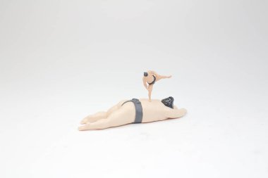 Sumo güreşçisi geleneksel rafa bir rakam