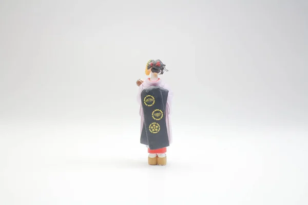 Minuscola Figura Della Bambola Tradizionale Giapponese — Foto Stock