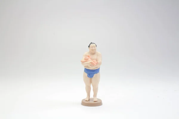 Une Figure Lutteur Sumo Rack Traditionnel — Photo