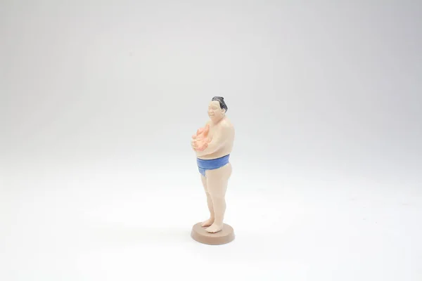 Uma Figura Lutador Sumo Rack Tradicional — Fotografia de Stock