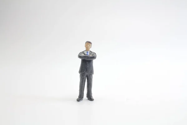 Tiny Busines Figure People Stage — Stock Photo, Image