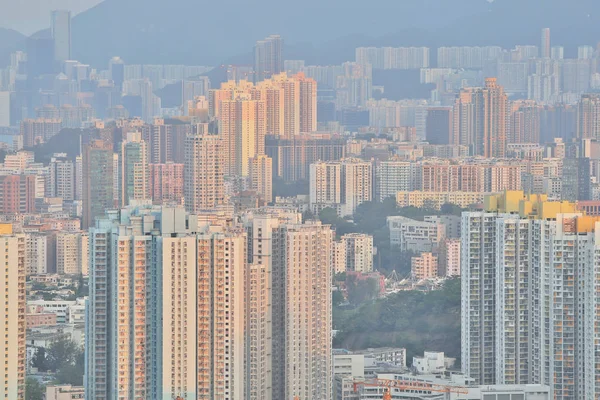 bir şehir merkezinde, Hong Kong, yüksek yoğunluklu, zavallı alan.