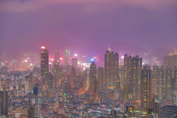 Центр Міста Гонконгу Високої Щільності Бідний Район — стокове фото