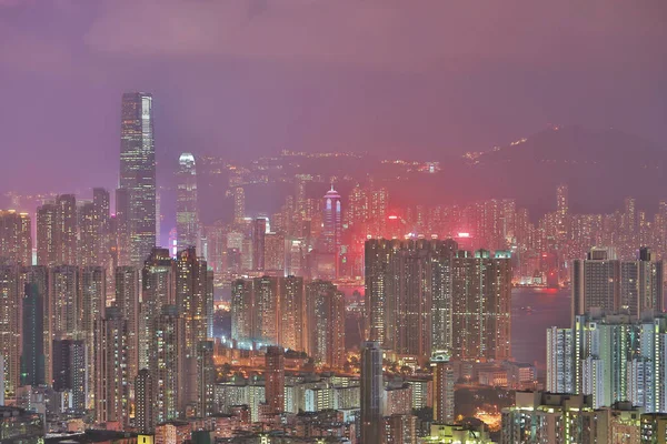 Centra Hongkongu Vysoká Hustota Chudé Oblasti — Stock fotografie