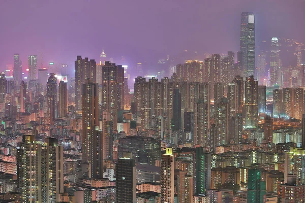 şehir merkezinde, hong kong, yüksek yoğunluklu, zavallı alanı