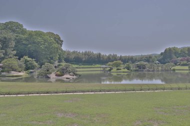 bir Korakuen; Okayama Japon bahçesinde; Japonya