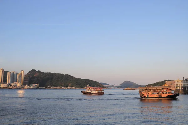 Közelben Sai Wan Ferry Pier Hong Kong Sziget — Stock Fotó