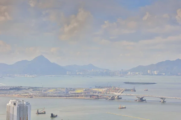 Tung Chung Körfezi Nden Por Kai Shan Dan Bir Görünüm — Stok fotoğraf