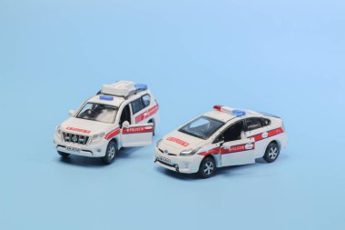 Polis araba maketi rakam ile 