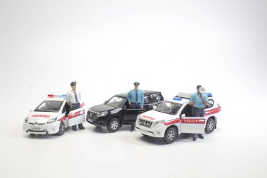 bir polis araba modeli şekil ile 