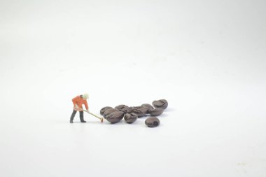 mini rakamlar makro kahve üzerinde çalışıyor