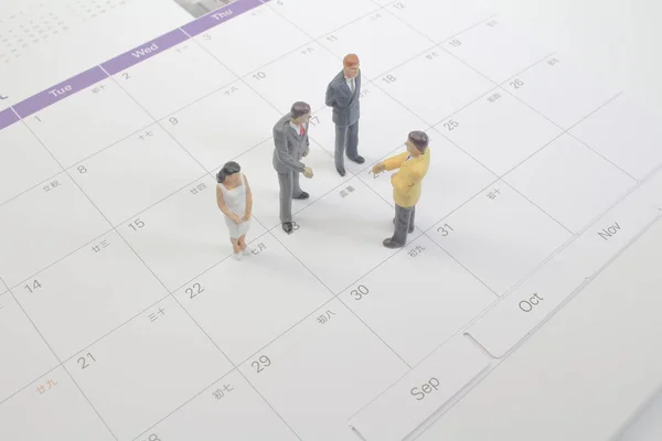 Mini Business Man Figur Kalendern — Stockfoto