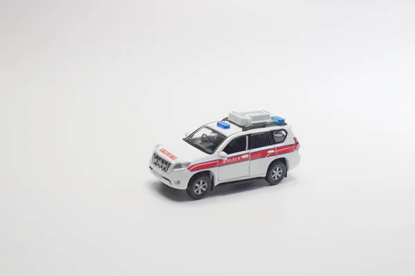 Model Samochodu Skali Policji Rysunku — Zdjęcie stockowe