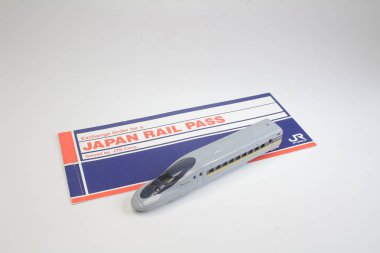 JR Ticket Japan rail pass with figure  clipart