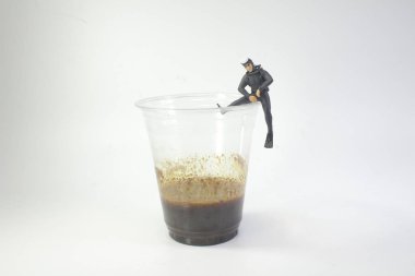 Şekil kahve için dalış için hazır alay