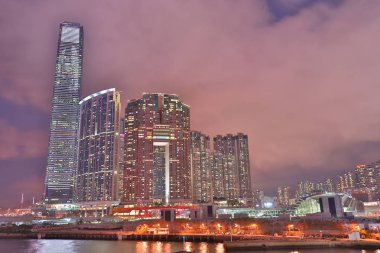 Yaz aylarında Batı Kowloon Hong Kong 