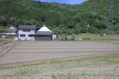 Ülke tarafında tramvay pencereden görüntüleme