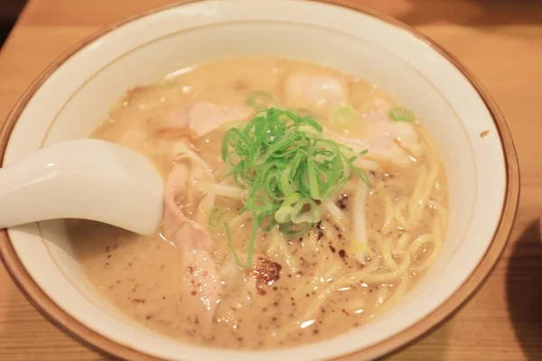 Ramen Bowl Primer Plano Asiático Comida Miso — Foto de Stock