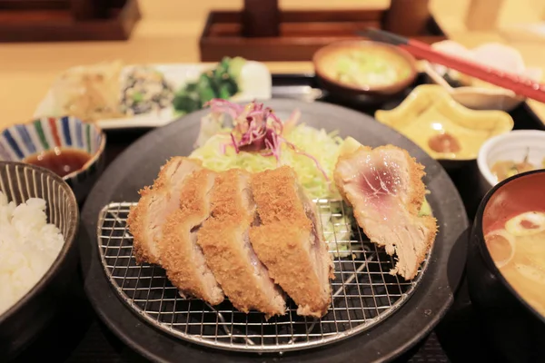 Jogo Comida Cozinha Japonesa Peixe Costeleta — Fotografia de Stock