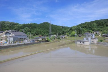 Ülke tarafında tramvay pencereden görüntüleme