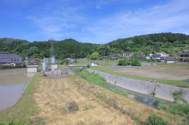 Ülke tarafında tramvay pencereden görüntüleme