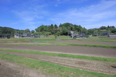 Ülke tarafında tramvay pencereden görüntüleme