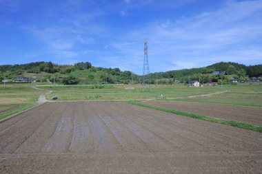 Ülke tarafında tramvay pencereden görüntüleme