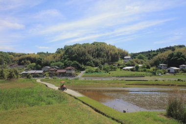Ülke tarafında tramvay pencereden görüntüleme