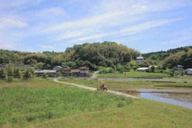 Ülke tarafında tramvay pencereden görüntüleme