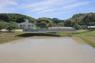 Ülke tarafında tramvay pencereden görüntüleme