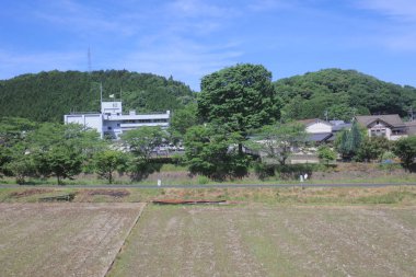 Ülke tarafında tramvay pencereden görüntüleme