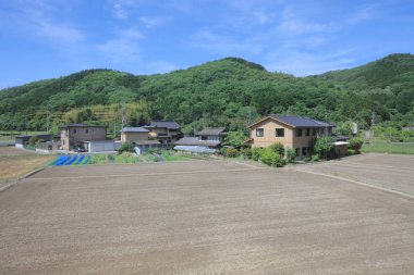 Ülke tarafında tramvay pencereden görüntüleme