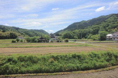 Ülke tarafında tramvay pencereden görüntüleme
