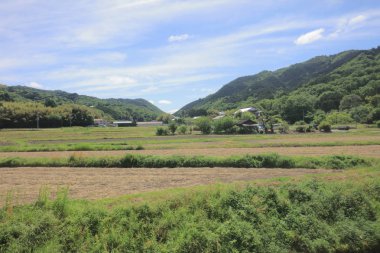 Ülke tarafında tramvay pencereden görüntüleme