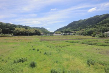 Ülke tarafında tramvay pencereden görüntüleme