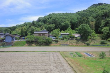 Ülke tarafında tramvay pencereden görüntüleme